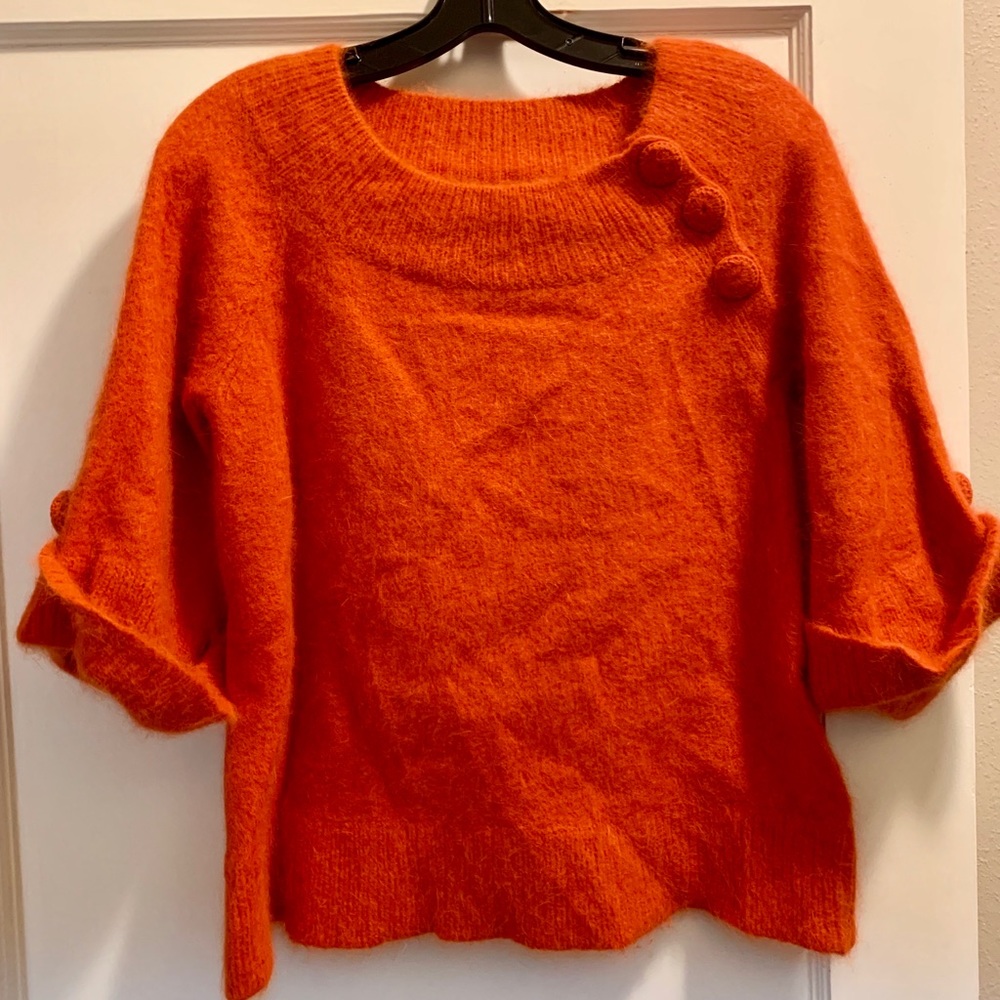 CALYPSO Orange Angora Sweater